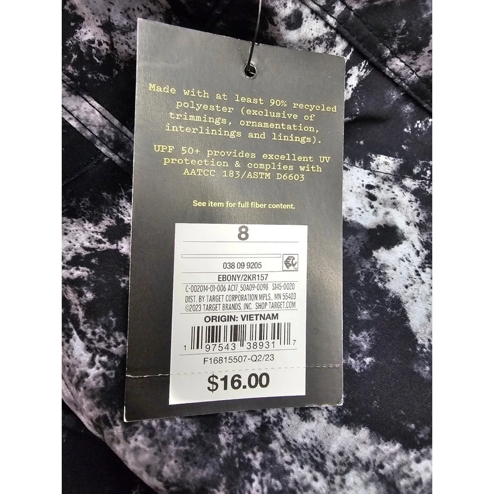 Art Class Boys Tie Dye Shorts Black White Poly Blend Casual Size 8